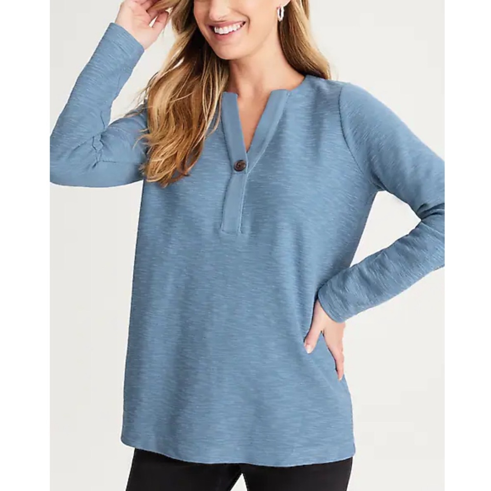 Pure Jill Textured One-Button Top